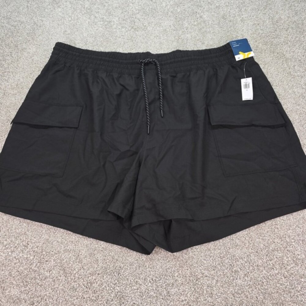 New Old Navy StretchTech Cargo Shorts Womens 3X Black High Rise 5 Inch Inseam